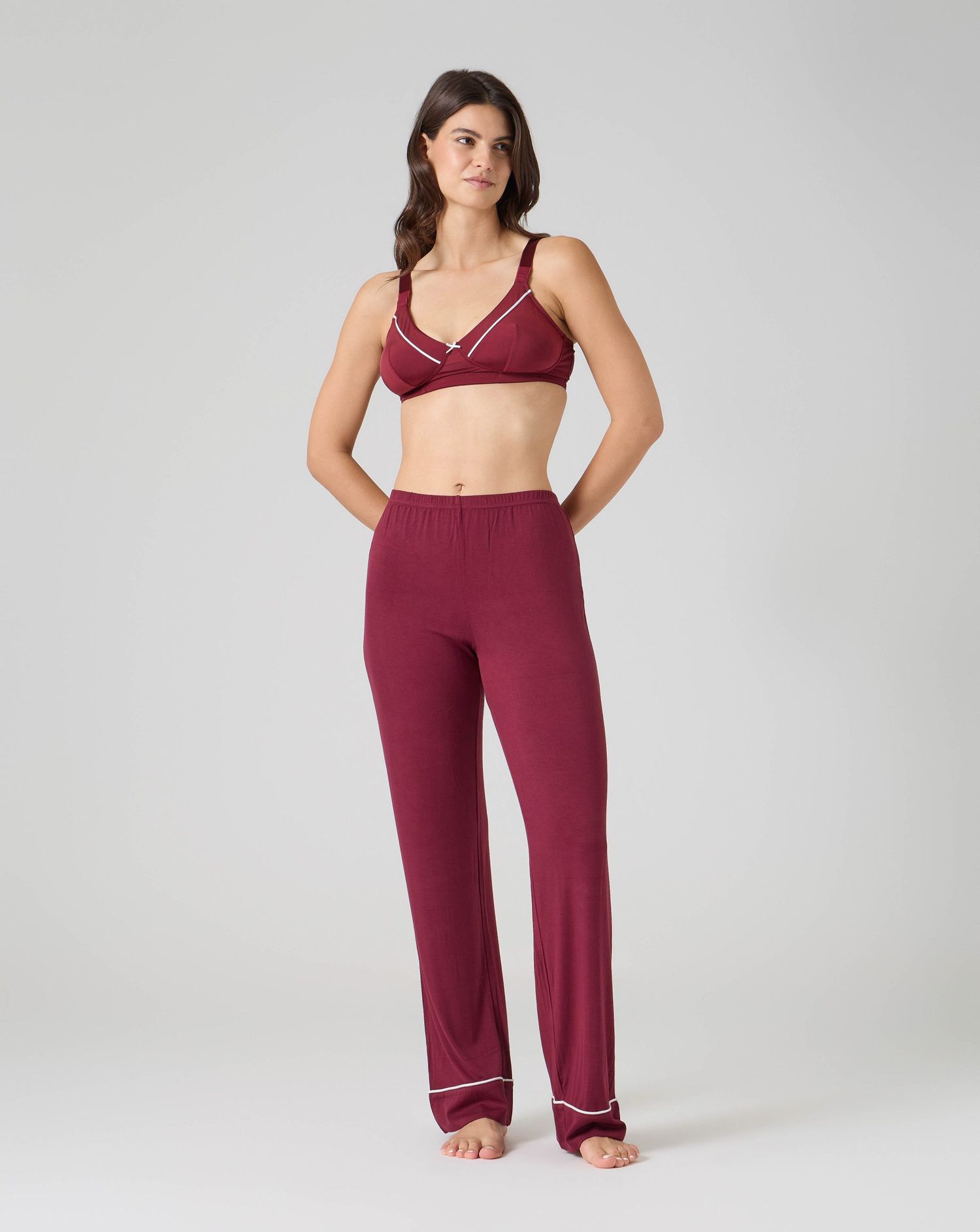 γυναικείο σουτιέν θηλασμού μπορντώ cosy chic - Prénatal