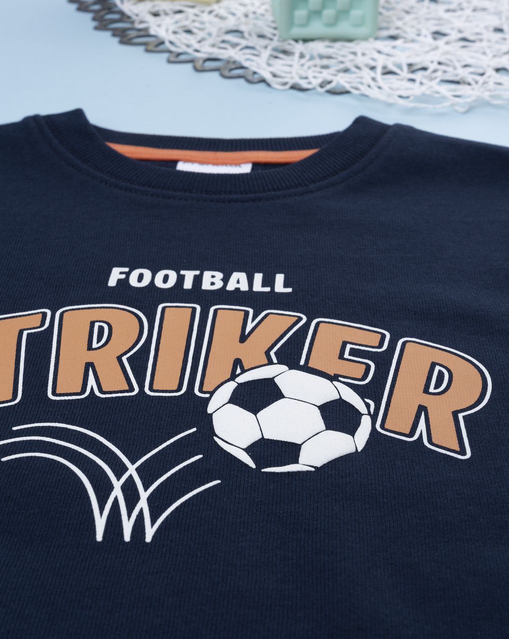 παιδικό σετ μπλούζα και φόρμα football μπλε σκούρο για αγόρι - Prénatal