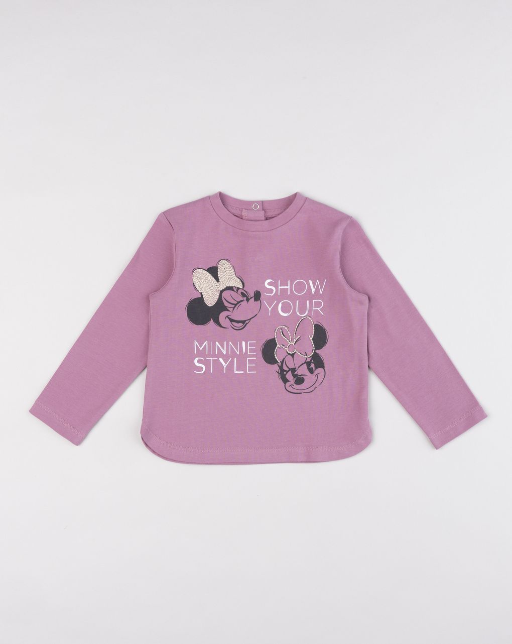 βρεφική μπλούζα ροζ με τη minnie για κορίτσι