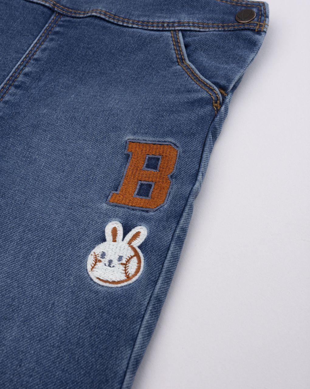 βρεφική τζιν σαλοπέτα bunny baseball για αγόρι - Prénatal