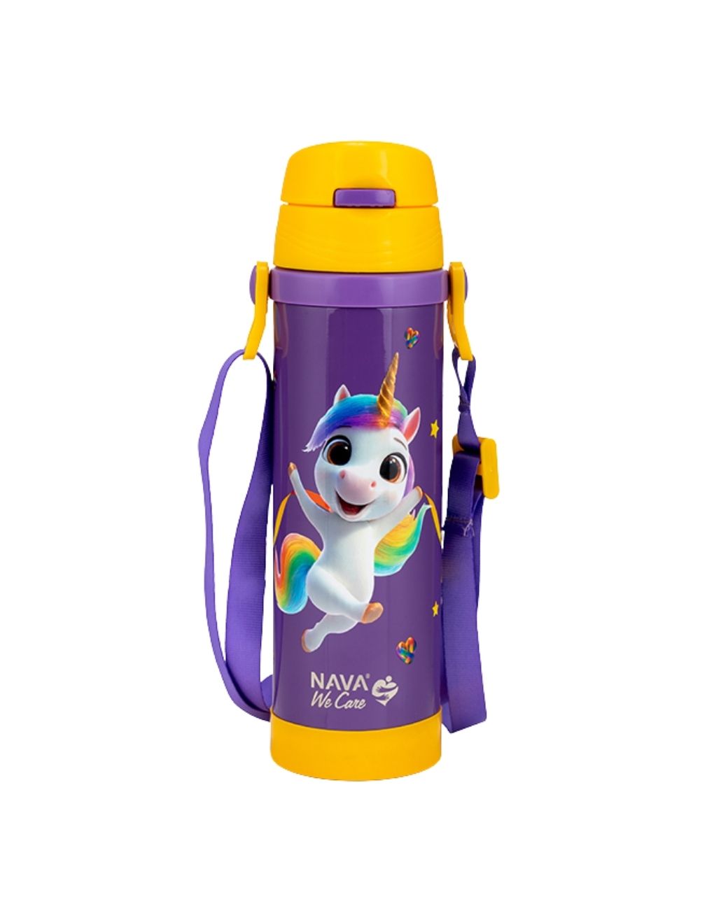 Nava παγούρι θερμός ανοξείδωτο "we care" purple unicorn 500ml 10-001-023 - Nava