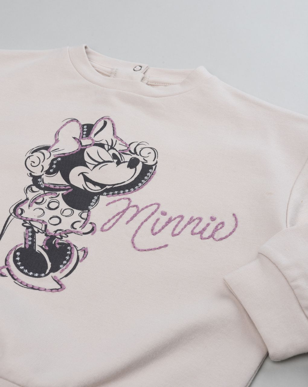 βρεφικό σετ μπλούζα φούτερ και κολάν με τη minnie για κορίτσι - Prénatal