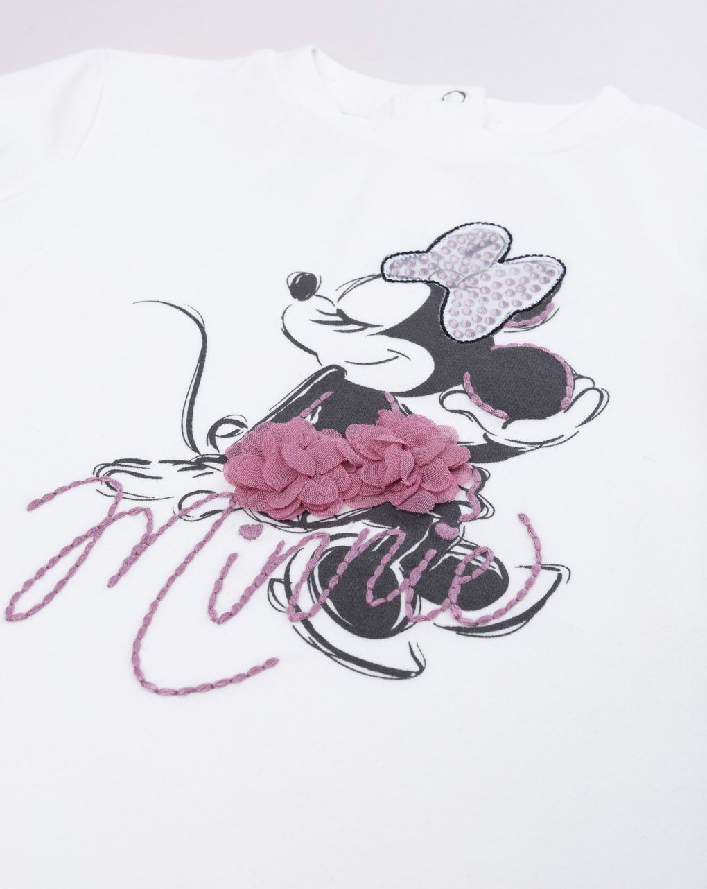 βρεφική μπλούζα λευκή με τη minnie για κορίτσι - Prénatal