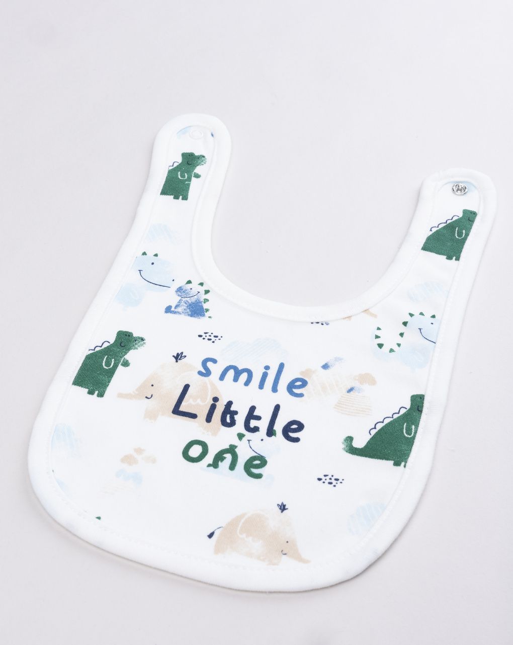 βρεφική σαλιάρα λευκή smile little one για αγόρι - Prénatal
