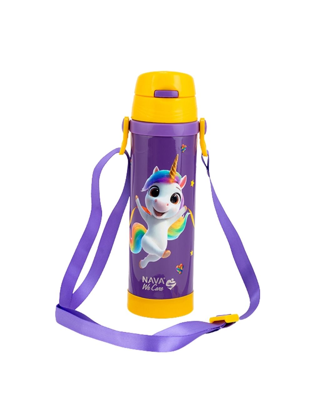 Nava παγούρι θερμός ανοξείδωτο "we care" purple unicorn 500ml 10-001-023 - Nava