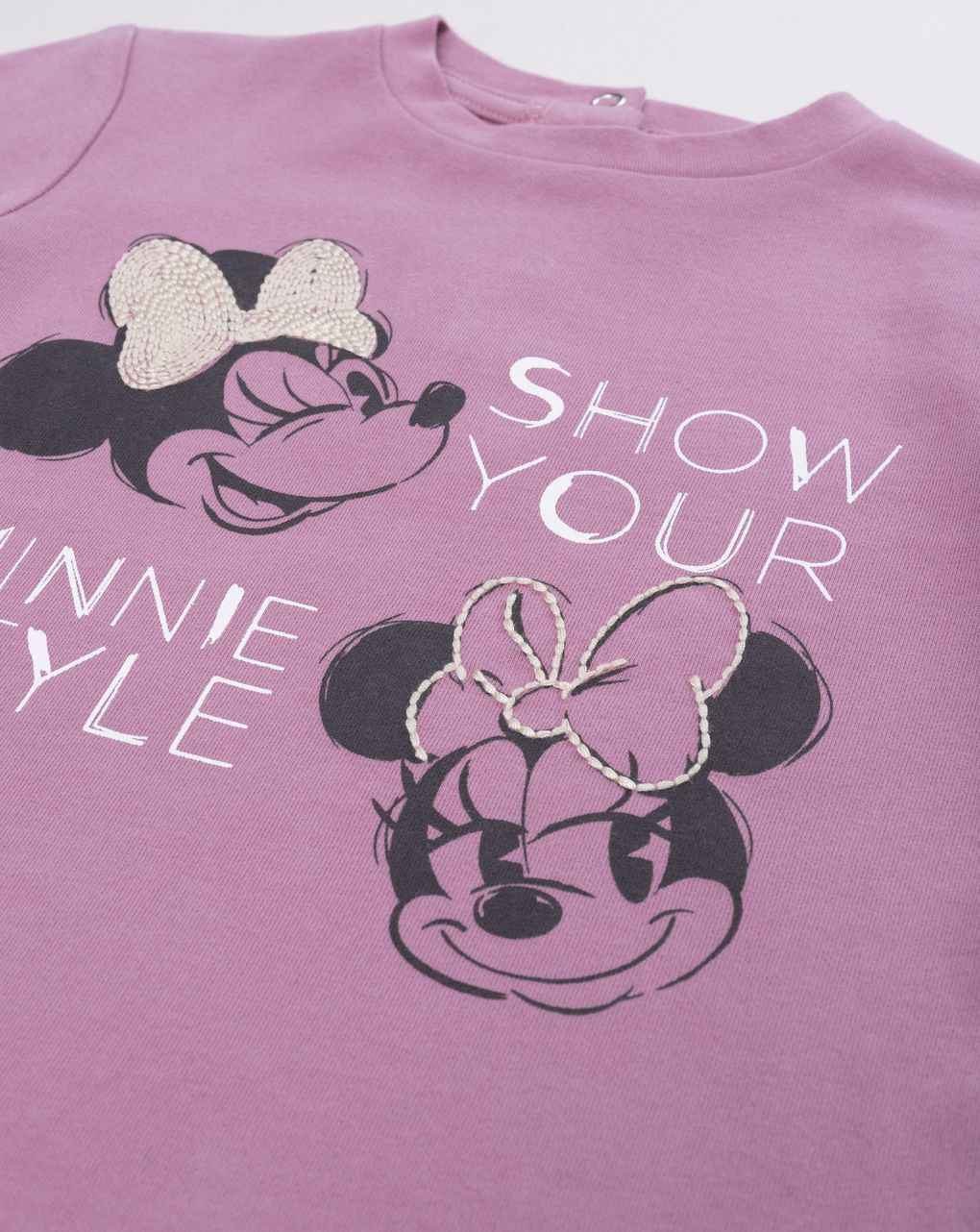 βρεφική μπλούζα ροζ με τη minnie για κορίτσι - Prénatal
