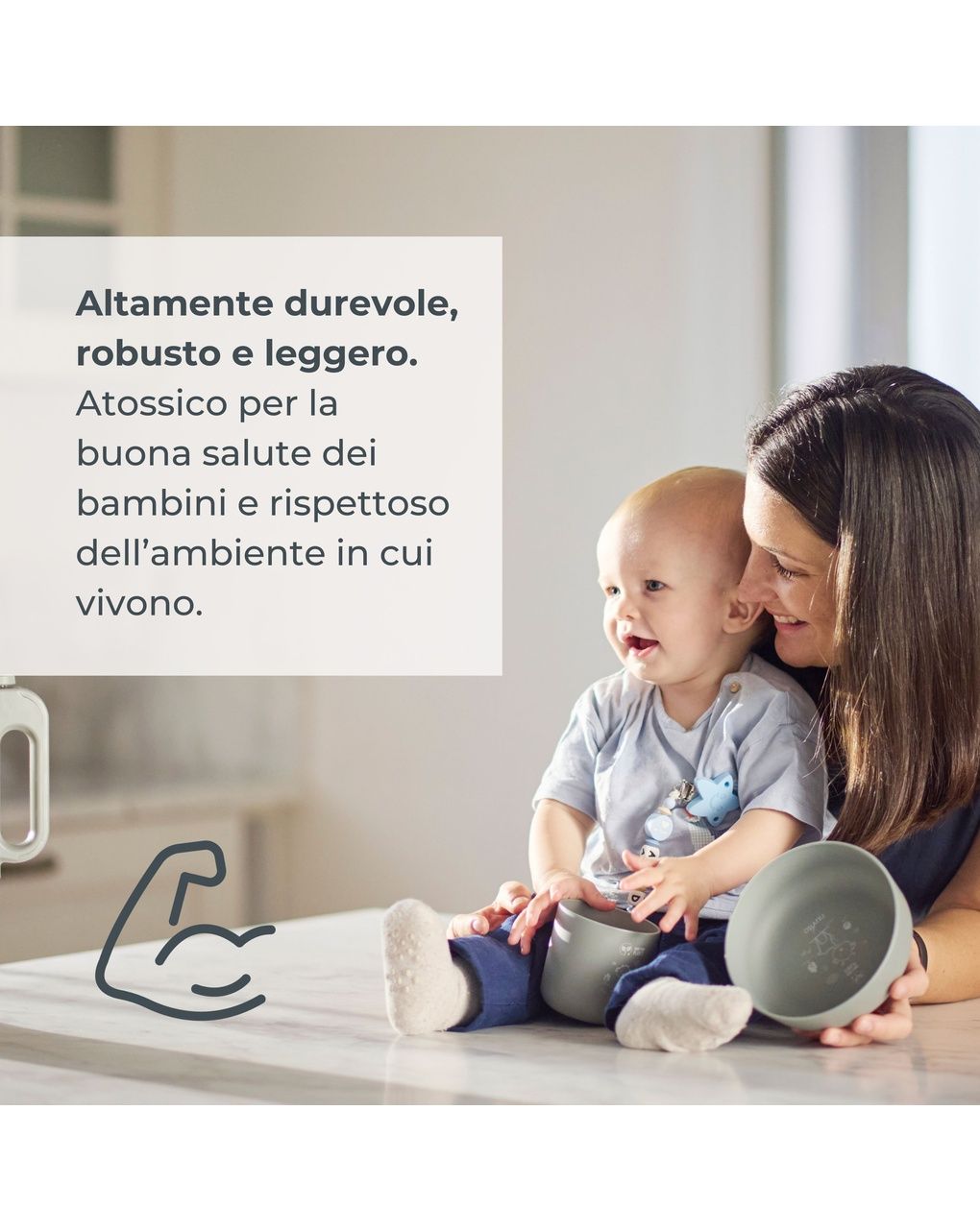 Nuvita σετ φαγητού από βιοπλαστικό powder blue 8465 - Nuvita