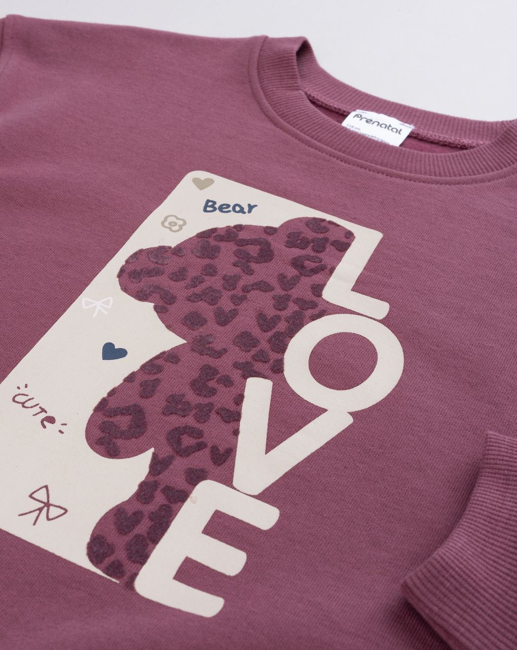 παιδική μπλούζα φούτερ σάπιο μήλο love bear για κορίτσι - Prénatal