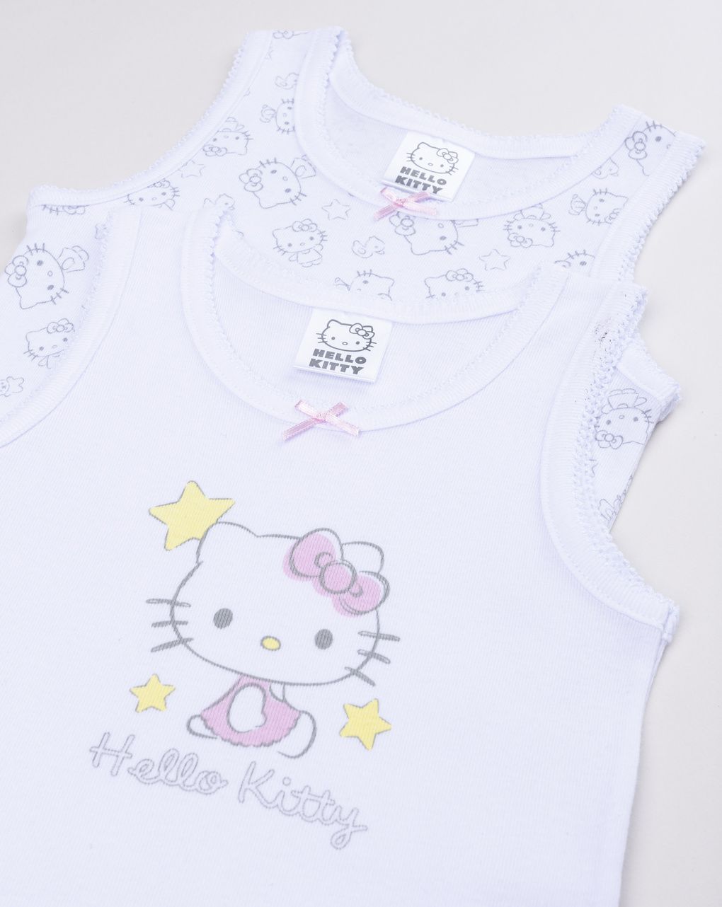 παιδικά φανελάκια λευκά πακέτο x2 hello kitty για κορίτσι - Prénatal