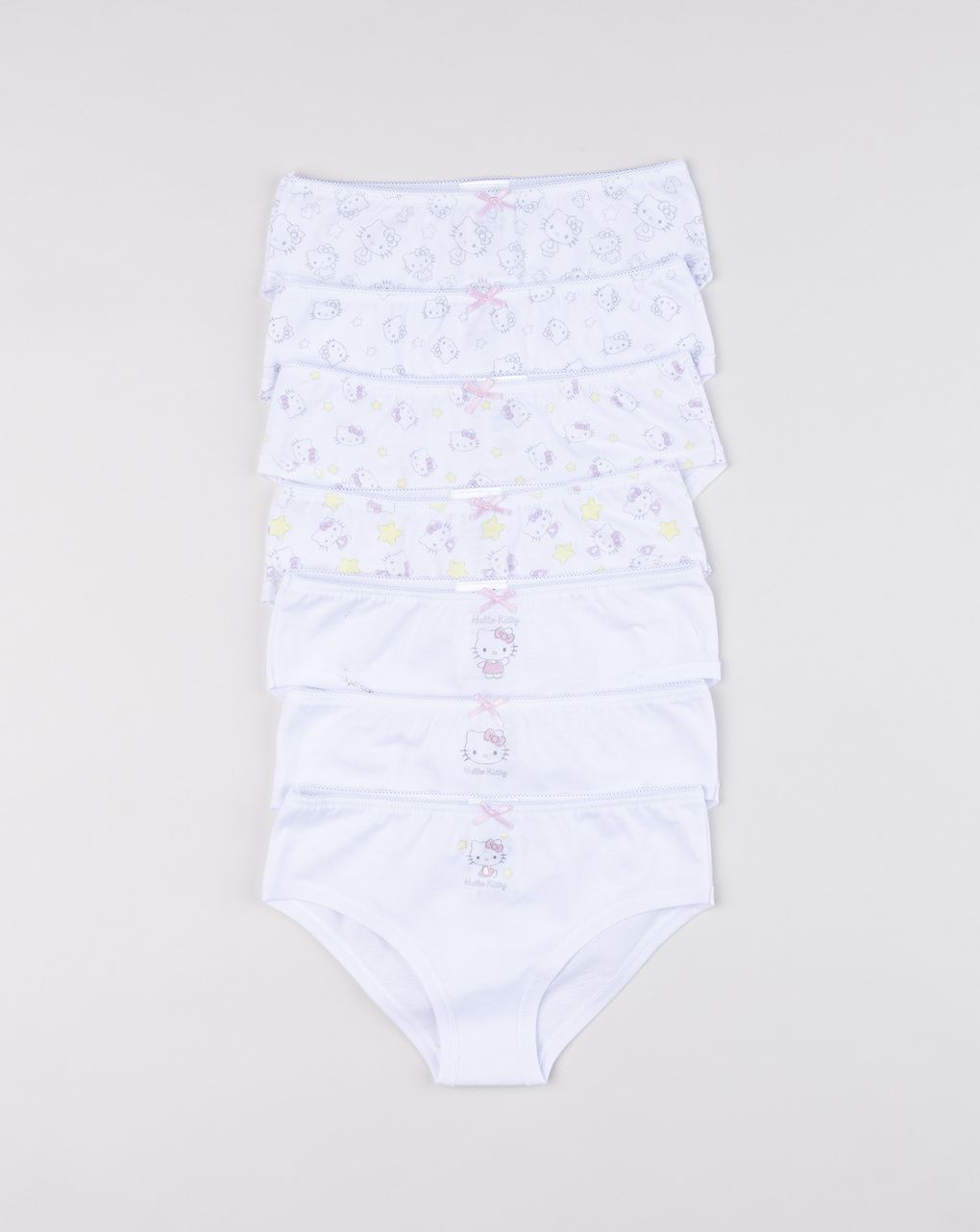 παιδικά σλιπ λευκά πακέτο x7 hello kitty για κορίτσι