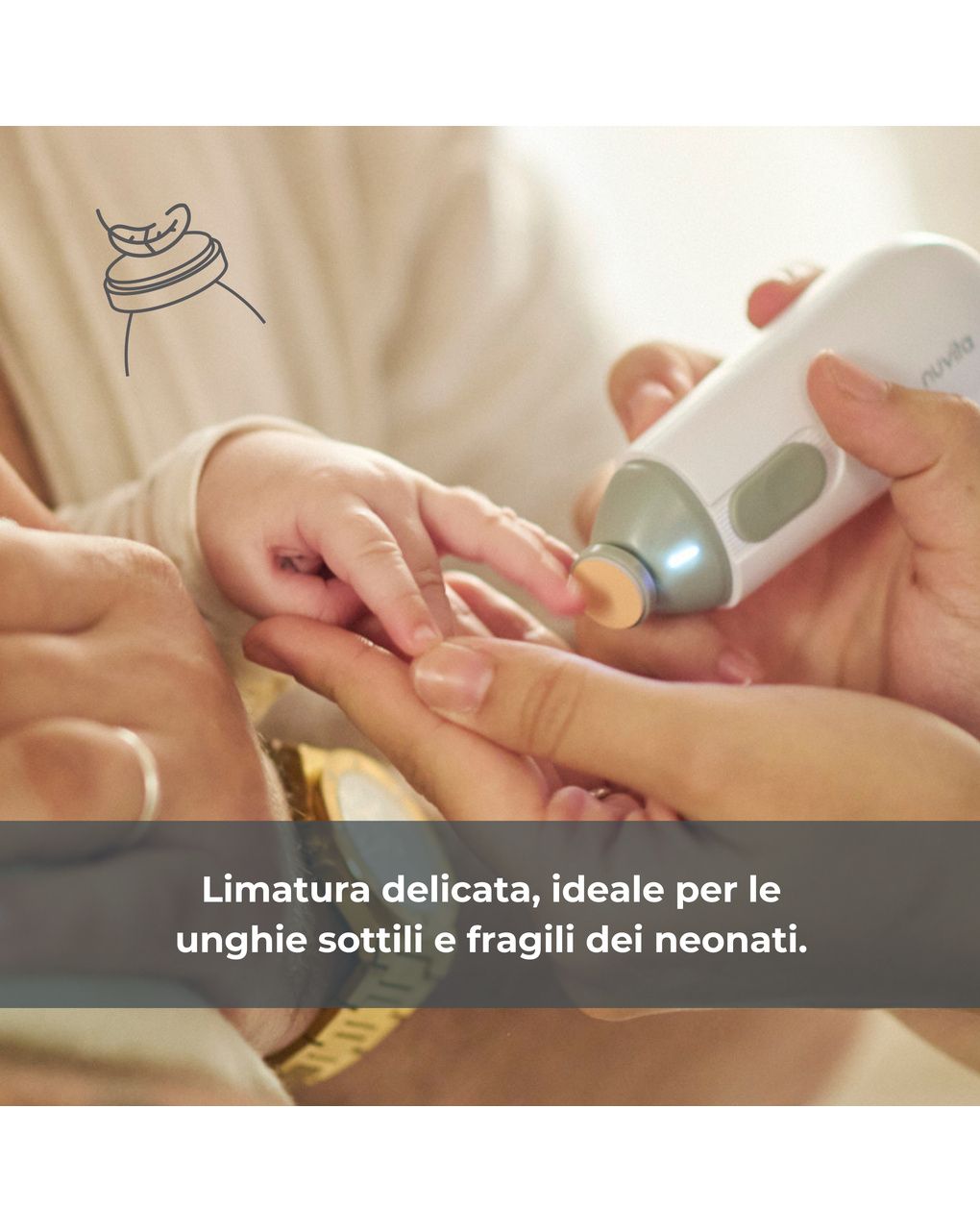Nuvita trimmy ηλεκτρική λίμα νυχιών για βρέφη και παιδιά 1130 - Nuvita